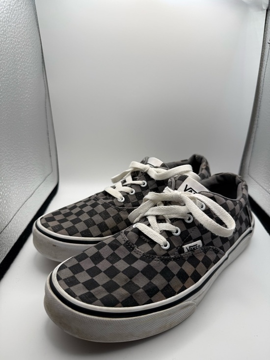 Vans Shoes - Vans Authentic Low Top Lace Ip Canvas Sneaker Checkerboard Black Grey Monochrome